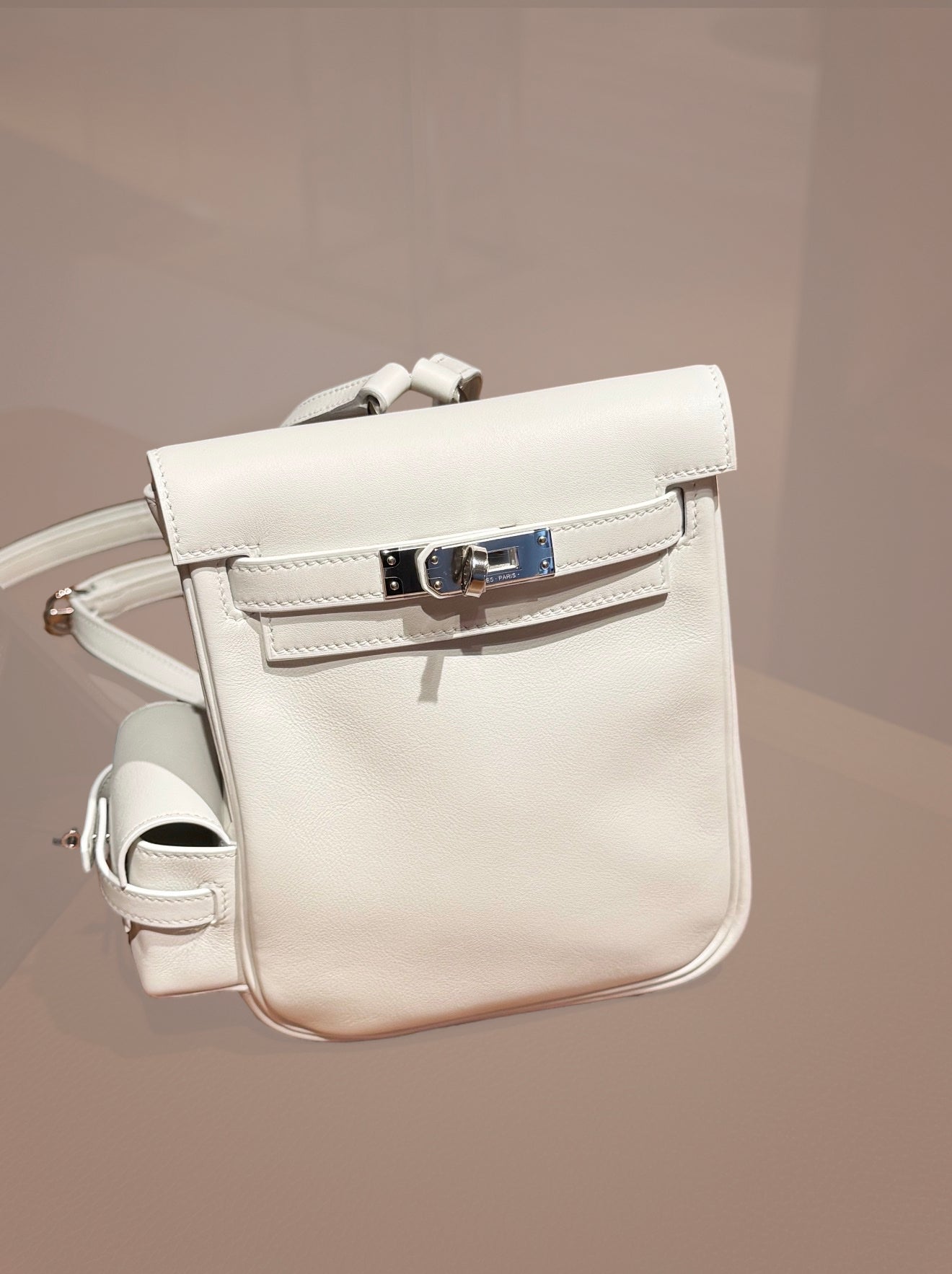 全新 HERMÈS 愛馬仕 Kelly Jump Swift牛皮 白色銀扣 W刻2024年